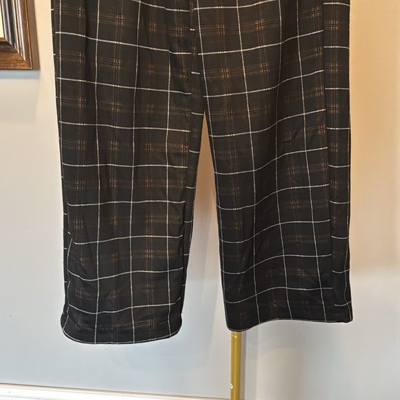 Vanilla star slouchy trousers black brown plaid NWT 7/28 - Picture 6 of 13
